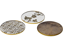 Load image into Gallery viewer, Vienna Antique Gold Set Of 4 Blossom Coasters