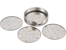 Load image into Gallery viewer, Vienna Antique Gold Set Of 4 Diamond Coasters
