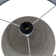 Load image into Gallery viewer, Baslow Etched Large Ceramic Grey Lamp with Linen Look Shade E27 60W