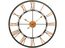 Load image into Gallery viewer, Libra Black and Gold Large Metal Skeletal Wall Clock| 70cm Wall Clock| Stylish Skeleton Clock | Skeletal Wall Clock
