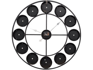 Smarty Iron Clock Roman Numerals Coloured Domed Glass