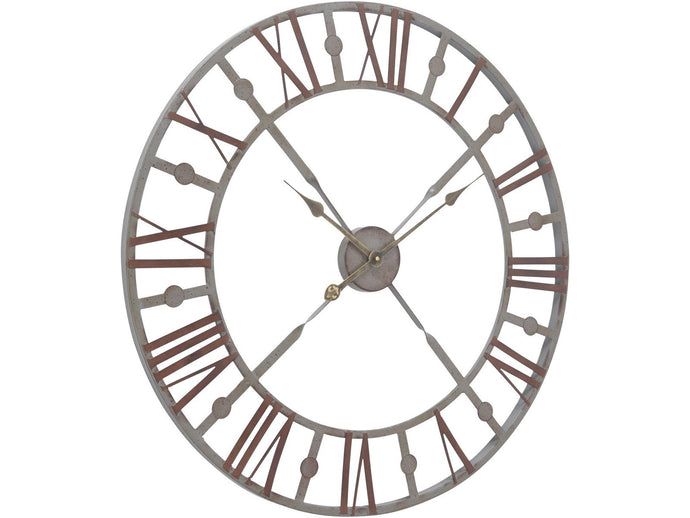 Libra Antique Grey Skeleton Wall Clock| Large Wall Clock| Stylish Skeleton Clock
