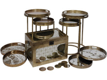 Load image into Gallery viewer, Vienna Antique Gold Set Of 2 Tree Trays
