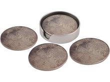 Load image into Gallery viewer, Vienna Antique Gold Set of 4 Atlas Coasters
