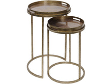 Load image into Gallery viewer, Vienna Antique Gold Atlas Set Of 2 Side Tables
