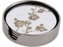 Load image into Gallery viewer, Vienna Antique Gold Set Of 4 Blossom Coasters

