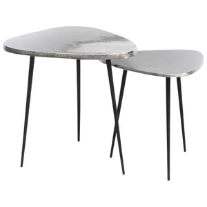 Tribeca Set of Two Aluminium Nesting Side Tables