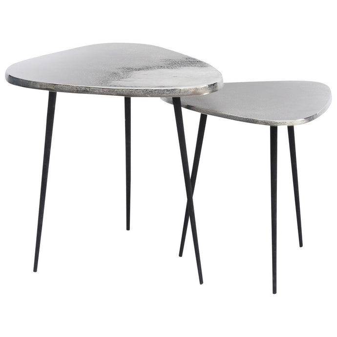 Tribeca Set of Two Aluminium Nesting Side Tables