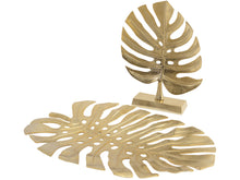 Load image into Gallery viewer, Monstera Gold Leaf Aluminium Sculpture
