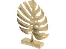 Load image into Gallery viewer, Monstera Gold Leaf Aluminium Sculpture
