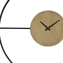 Load image into Gallery viewer, Dubrovnik Brass And Black Framed Wall Clock 80cm
