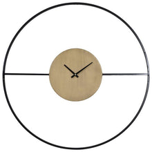 Load image into Gallery viewer, Dubrovnik Brass And Black Framed Wall Clock 80cm
