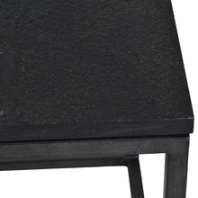 Load image into Gallery viewer, Kirkstone Iron Set of 2 Side Tables in Oak Wood Finish with Galaxy Slate
