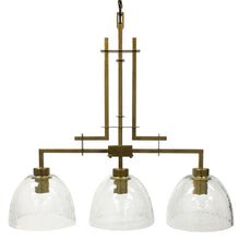 Load image into Gallery viewer, Congleton Triple Glass Pendant Lamp - Metallic Gold Champagne Frame E27 60W
