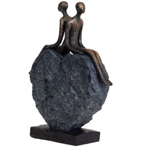 Seated Couple on a Love Heart Sculpture|Valentines| Engagement|Wedding