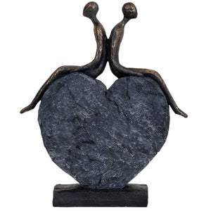 Seated Couple on a Love Heart Sculpture|Valentines| Engagement|Wedding