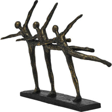 Load image into Gallery viewer, Antique Bronze Finish Arabesque Ballet Trio Sculpture
