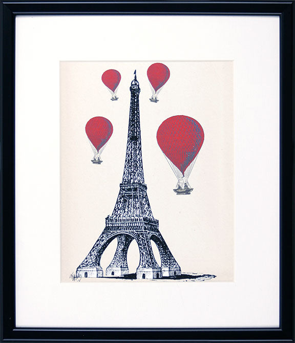 Iconic Buildings with Red Balloons