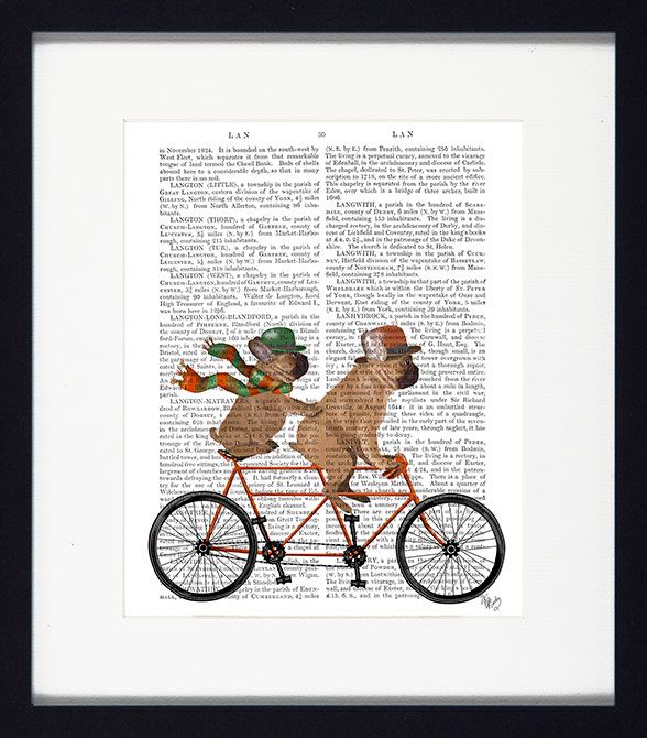 Dogs on Tandems Quirky Dog Prints