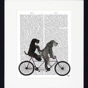 Dogs on Tandems Quirky Dog Prints