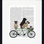 Load image into Gallery viewer, Dogs on Tandems Quirky Dog Prints
