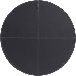 Round Mirror with Slim Black Metal Frame, Small