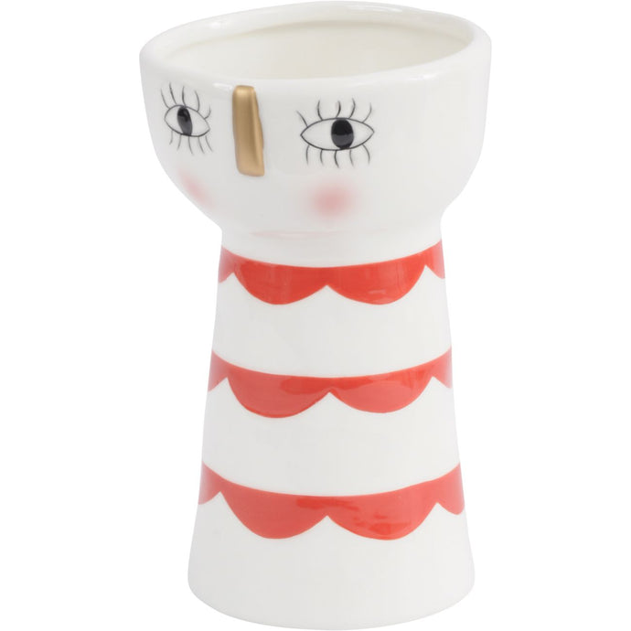 Dolomite Face Planter with Red Scalloping