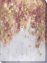 Load image into Gallery viewer, Cascading Aqua by Nikki Robbins, Canvas Embellished With Gold Leaf
